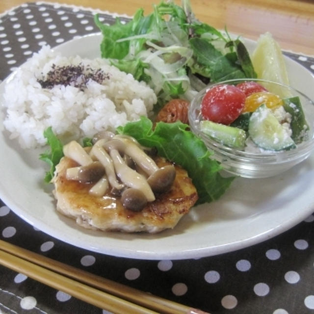 つくねバーグでワンプレート☆