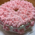 桜のデコレーションケーキ