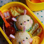 キャラ弁**ピンクうさぎさんおにぎり