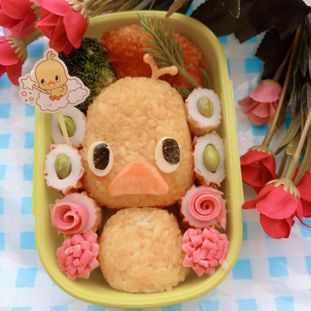 チキンラーメンのひよこちゃんおにぎり弁当〖キャラ弁〗