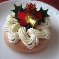 超簡単☆クリスマスリース風チョコムースケーキ
