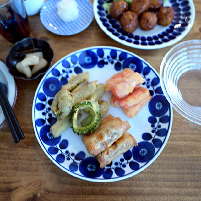 小さい中華と韮明太卵焼き