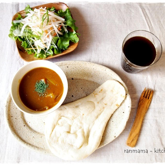 ナンでつけパン朝ご飯