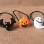 Seria（セリア）でハロウィンヘアゴム　かぼちゃにオバケにこうもりがキュート　３個で108円