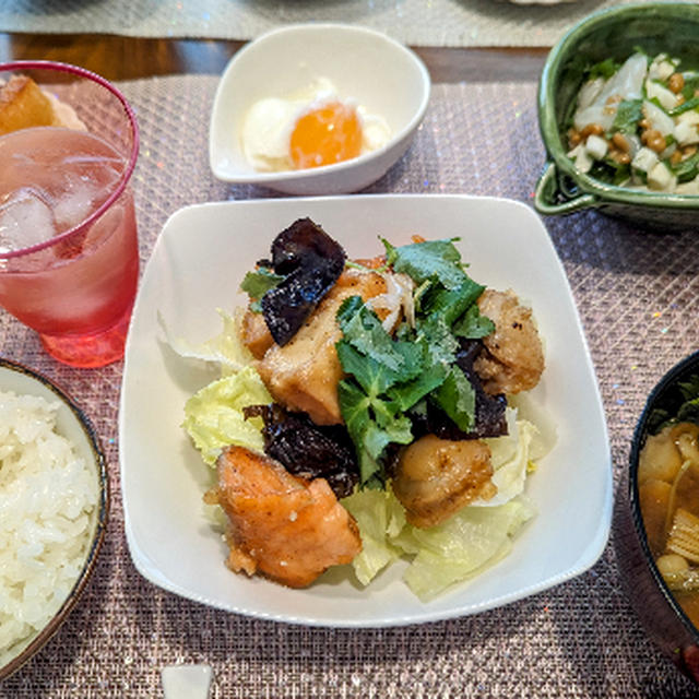 鮭と帆立のピリ辛醤油ソテー
