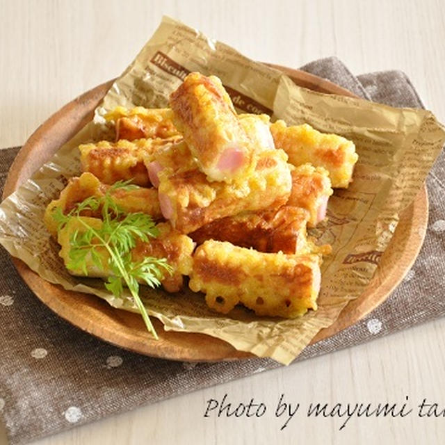 晩ごはんにオススメ主菜【ちくわと魚肉ソーセージのカレー揚げ】