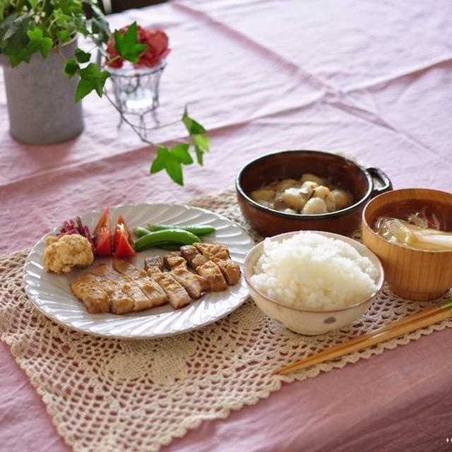 豚肩ロースのぬかみそグリルと、朝からすぅとバトル