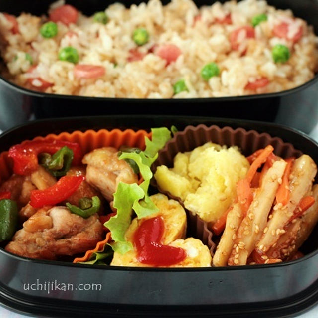 鶏とピーマンの味噌ジンジャー炒め弁当