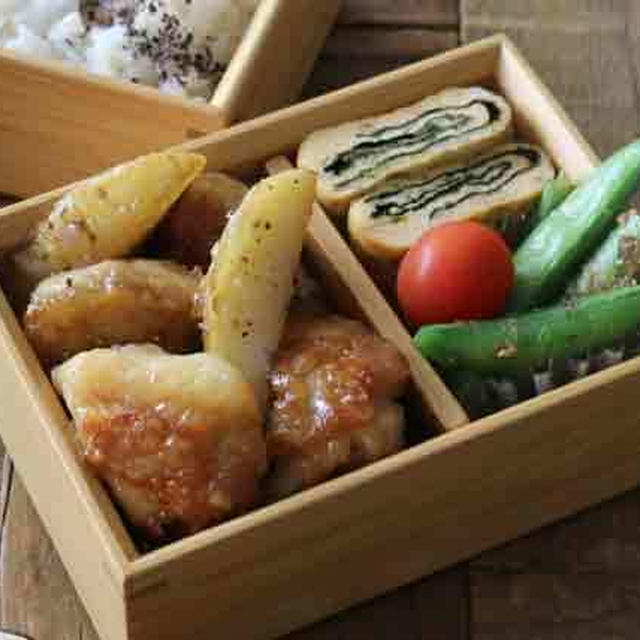 さっぱり今の時期にぴったり！新じゃがと鶏もも肉のレモン炒め弁当