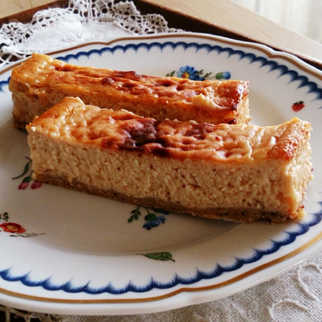 無花果のお豆腐ベイクドチーズケーキ♪