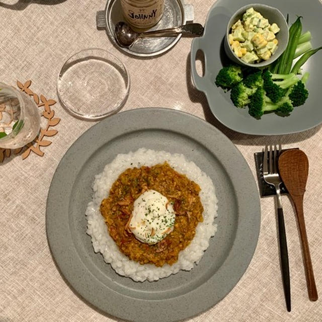 【覚書】7月14日に食べたもの　おかゆドライカレーとメロンジュースが美味しかった♪