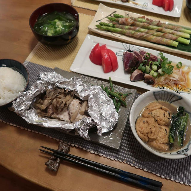 サゴシのホイル焼きや鰹のタタキで”和”ご飯　と　庭仕事♪