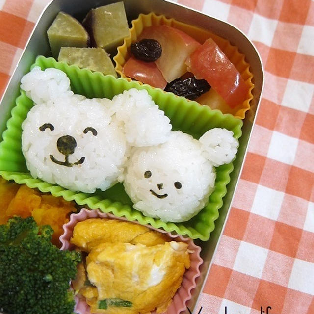 クマかネズミか、どっち？【幼稚園お弁当】