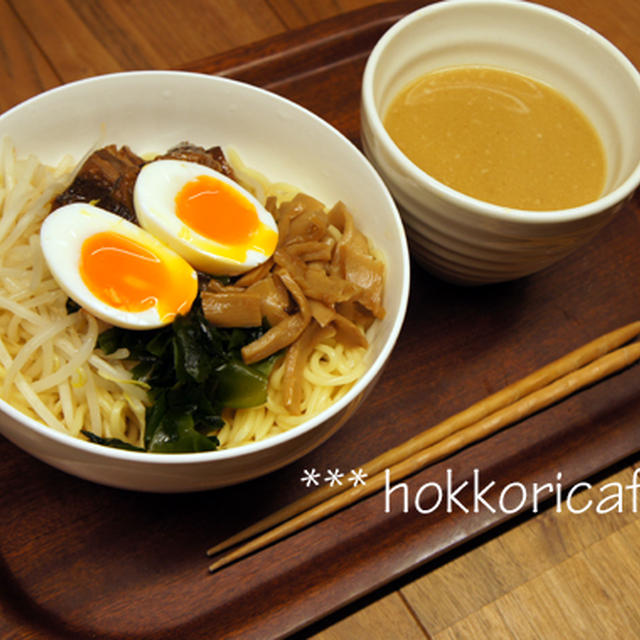 （夕飯）　超簡単に　自家製角煮とつけ麺