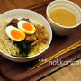 （夕飯）　超簡単に　自家製角煮とつけ麺