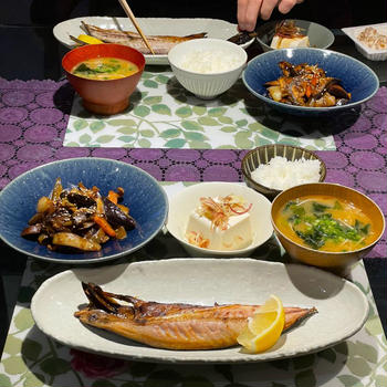 さば文化干しの献立