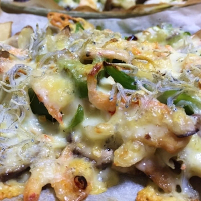 バーベキューの残り野菜でチーズ焼き＆インゲン＆父の日の贈り物♪