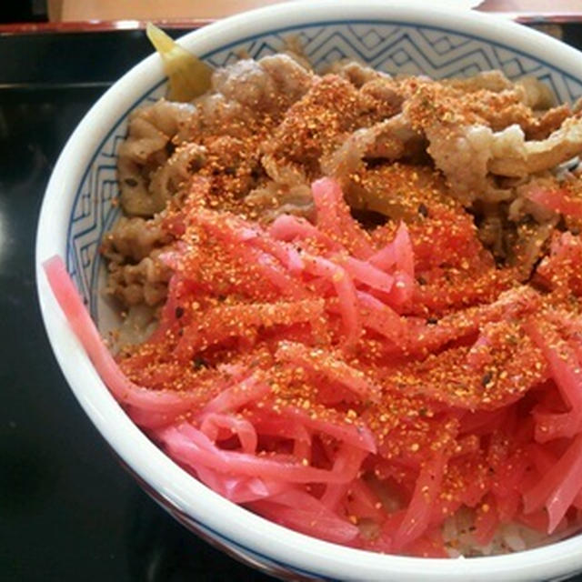 ちょいドライブの途中で「吉野家」へ