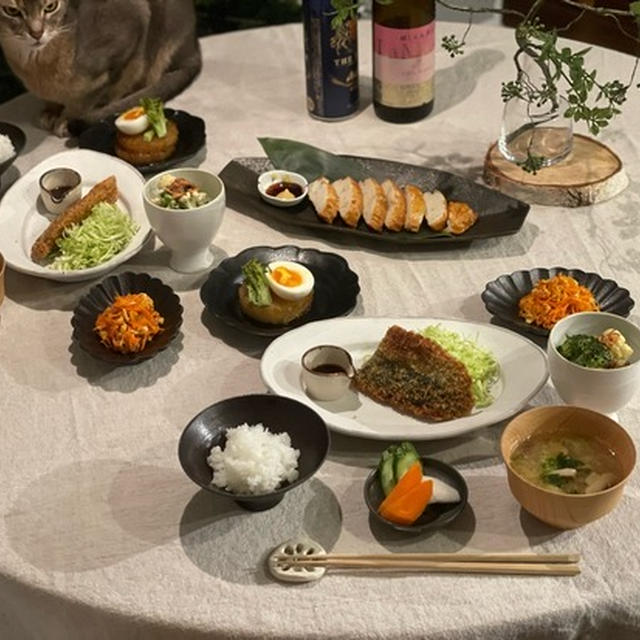 マグロフライと大根ステーキとか、ヨレヨレだけど何とか作れた夜ごはん
