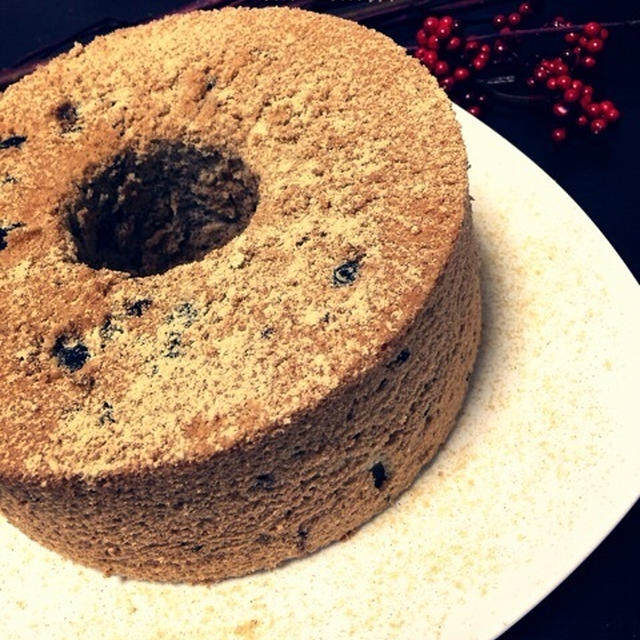 おせちに飽きたらケーキもね♡黒豆きな粉シフォン♡