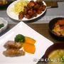 鶏の竜田あげ＆かぼちゃとベーコンの煮もの