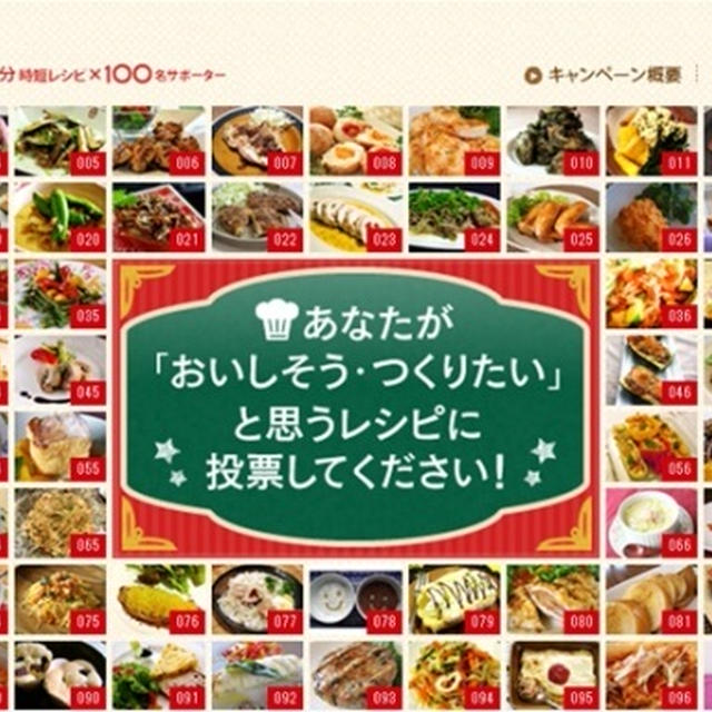 『Panasonic　ビストロ』10分レシピ総選挙スタート！