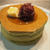 抹茶味の ふわふわホットケーキ 焼いてみました～♪