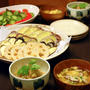 ごぼうとしょうがの炊き込みご飯、天ぷら　など