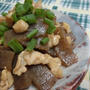 デトックスおつまみ☆　こんにゃくと鶏皮のオイスター炒め
