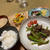 牛肉と小松菜炒めの晩御飯