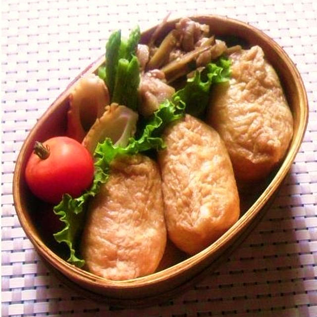 9.21　豚ごぼう炒めとお稲荷さんのお弁当