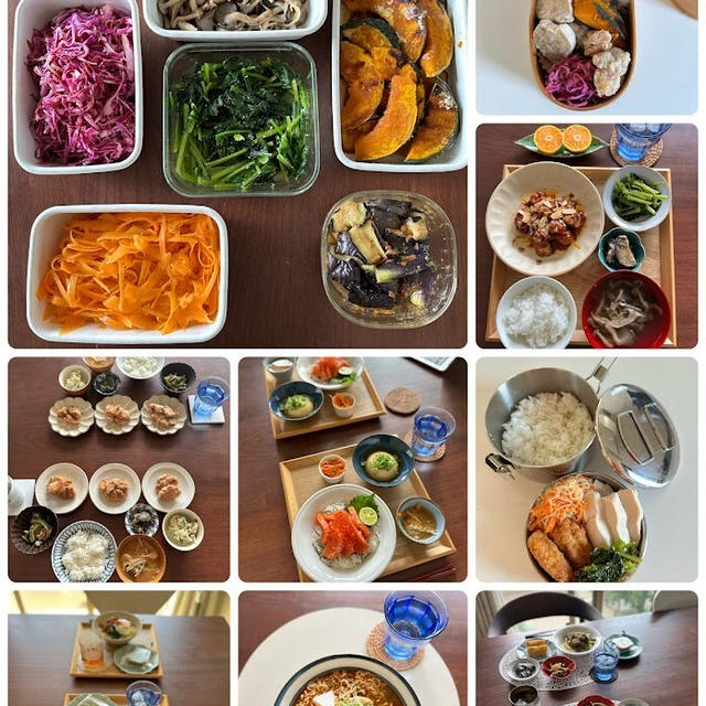 先週1週間の日持ちおかずと50代オット用弁当、主婦のお昼ごはん、晩ごはん献立も