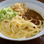 昼に「カレー釜玉うどん」