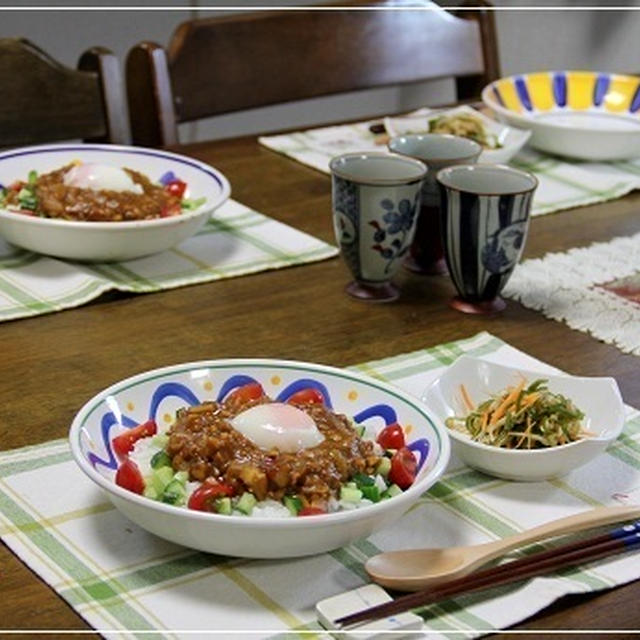 さつまいものドライカレー＆切干大根のポン酢あえ