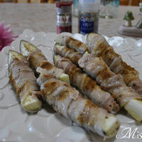 茄子の豚肉巻き巻き