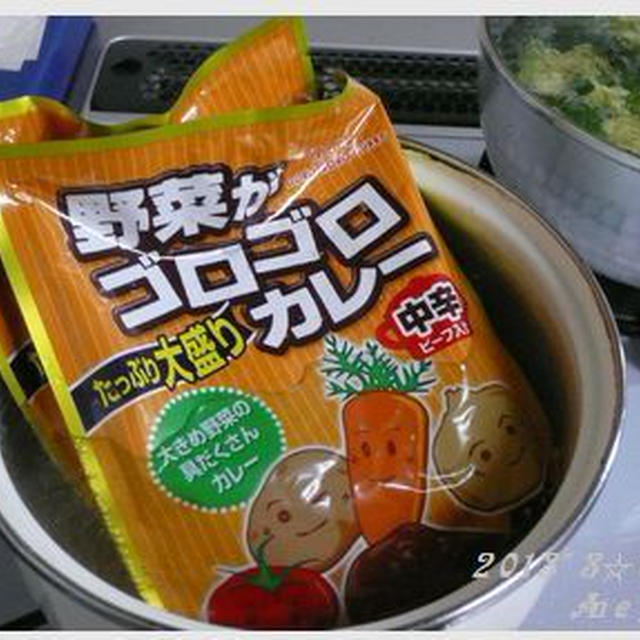 野菜がゴロゴロ大盛りカレー♪