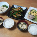 昨夜は小松菜と豚肉と卵の中華炒めなど～