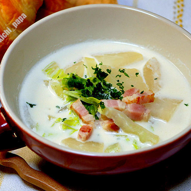 珍しく朝食レシピ「白菜と大根のクリーム煮」＆JA大阪北部さんコラボ企画スタートです