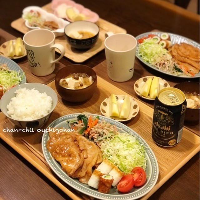 昨日のインスタライブ後のバタバタ献立。と ご褒美ランチ♡