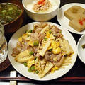 豚肉とタケノコの塩炒め、卵とえんどう豆入りがあまりにうまくて、「ぼくは自炊の天才か」と思ったのである。