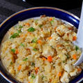 ありそうでなかった、豆腐の味噌汁風焼き飯は焦げた味噌がたまらない・・・