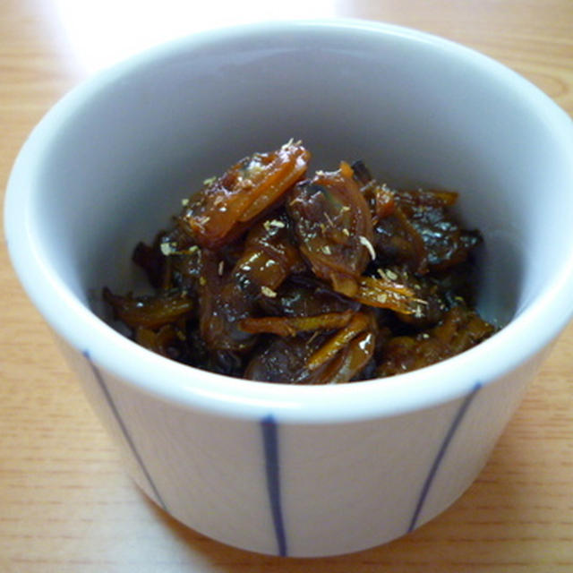 アサリの佃煮と、梅の途中
