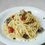 安い塩サバが美味しいイタリアンに大変身！サバとセミドライトマトのパスタ♪