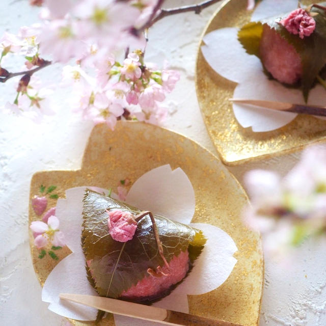 【あっという間に電子レンジで作れる桜餅】桜も満開になりました