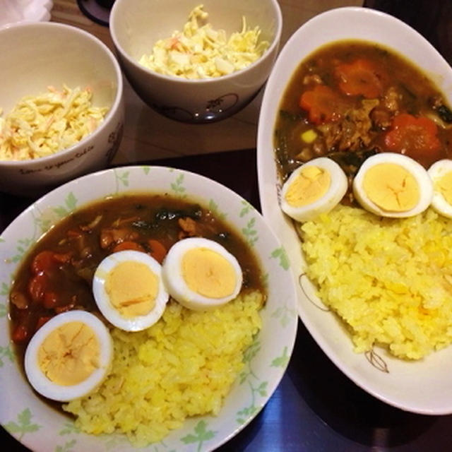 夕飯・カレーライス＆コールスロー