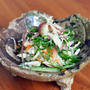 lekue「OGYA」で　塩麹鶏と香味野菜の和え物