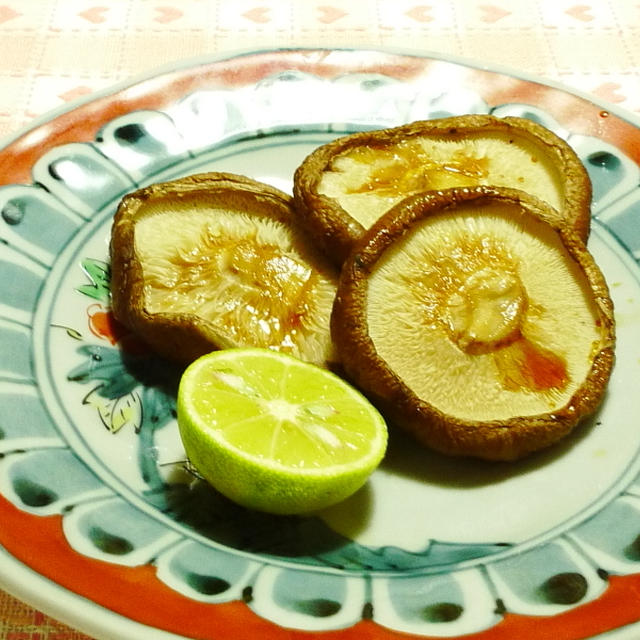 焼きしいたけと、焼きしいたけごはん