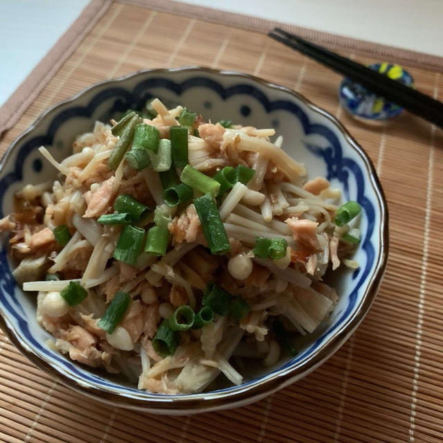 食物繊維たっぷり＆ヘルシーおかず♡えのきのおかかポン酢