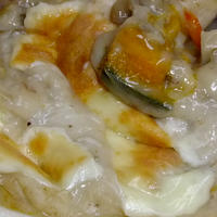 洋食作りホワイトソースの素で簡単南瓜と舞茸のグラタン