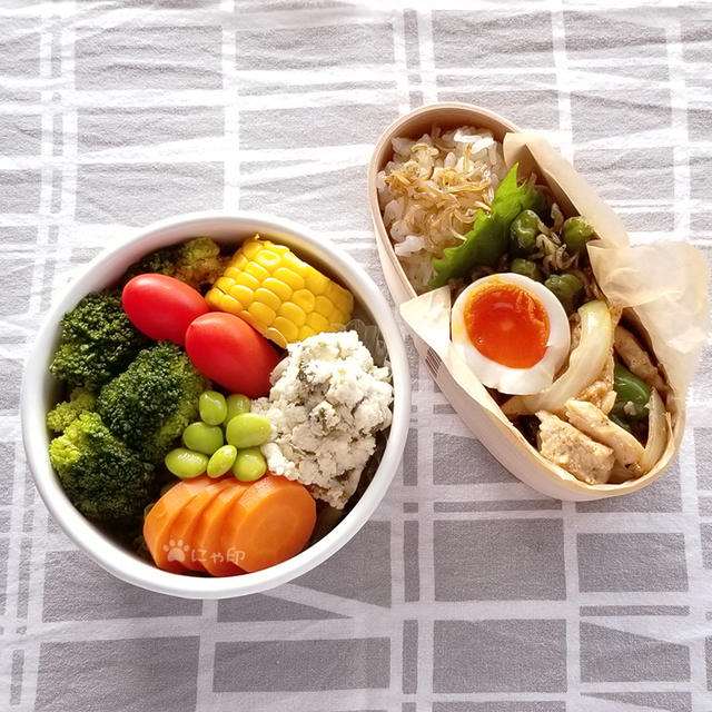 今日のMy弁当「ささみの粒マスタード炒め」